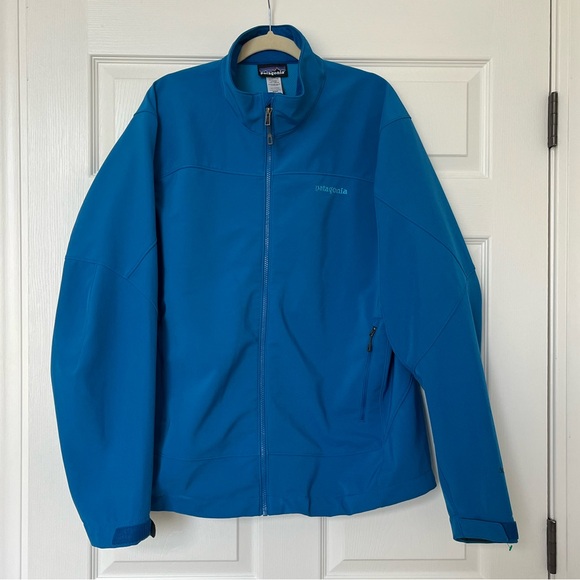 Patagonia Men's Soft Shell Adze Jacket -Bandana Blue Size XL Polartec - Picture 2 of 12